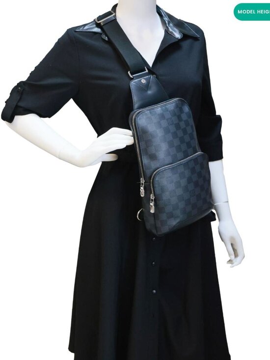 Louis Vuitton  Avenue Sling Damier Graphite Backpack Bag Black